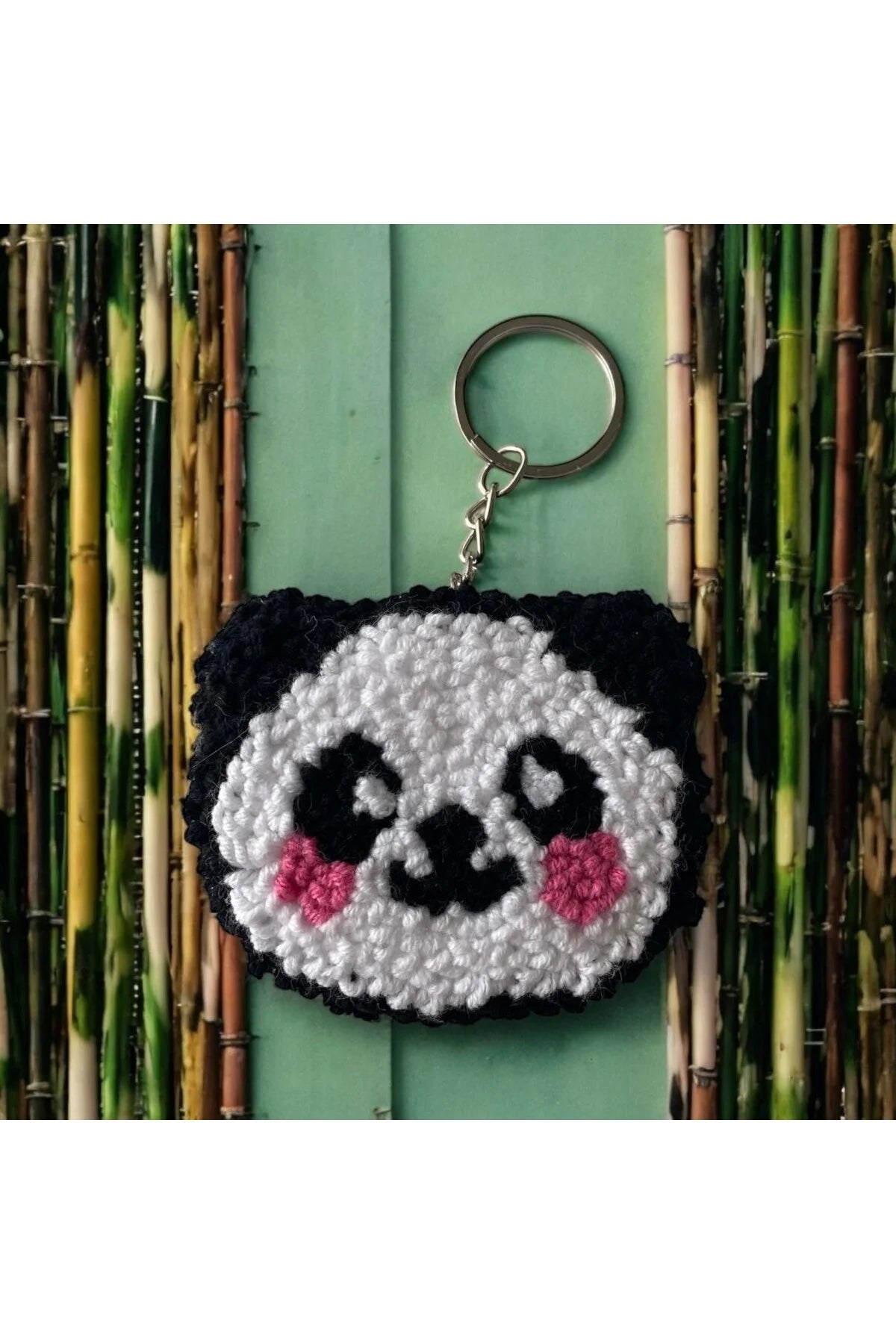 Anahtarlık - El Yapımı Örgü Panda | Hand Made