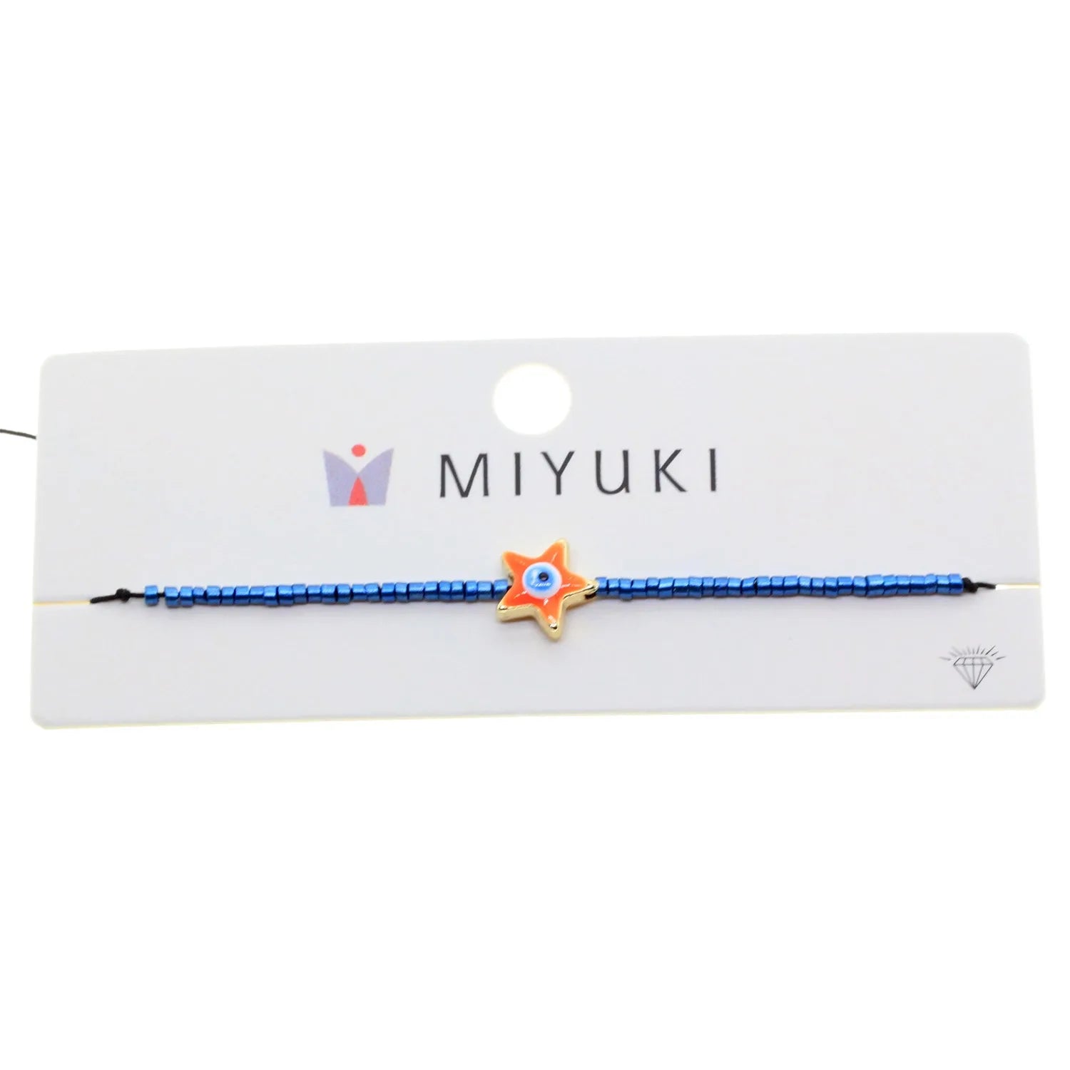 Altın Renk Yıldız Turuncu Mineli Model Miyuki Bileklik