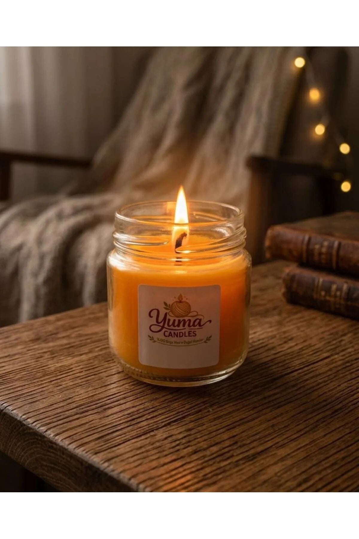 Ateş Meleği Kokulu %100 Soya Wax 100cc Kapaklı Cam Kavanoz Mum