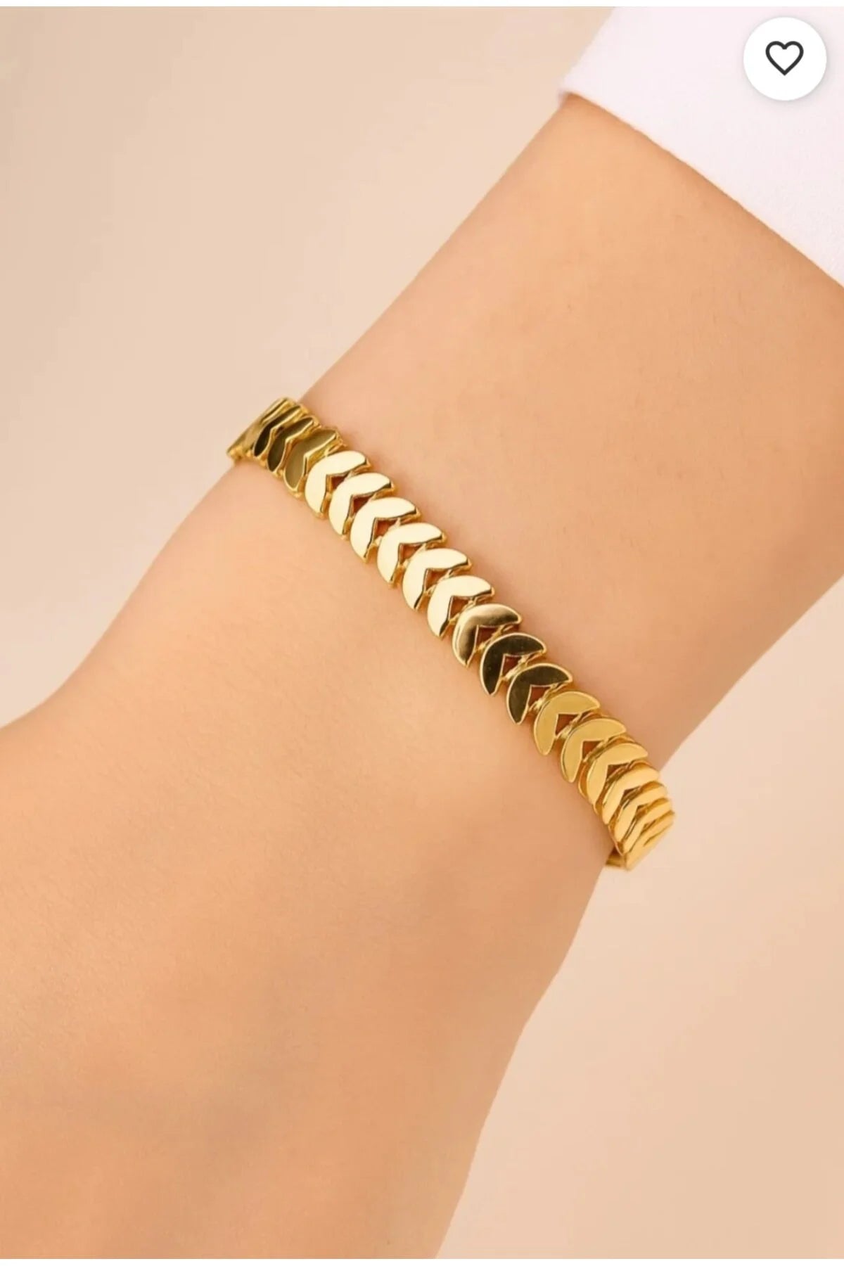 Bileklik - Unisex Gold Kılçık | Çelik
